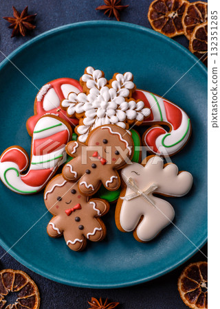 Christmas gingerbread cookies as winter holiday food background . Christmas gingerbread Christmas gingerbread cookies as winter holiday food background . Christmas gingerbread 132351285