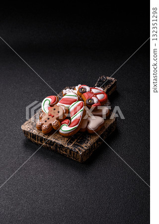 Christmas gingerbread cookies as winter holiday food background . Christmas gingerbread Christmas gingerbread cookies as winter holiday food background . Christmas gingerbread 132351298