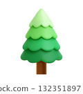 3d of Christmas trees. 132351897