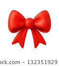 3d Red Ribbon Bow for Gifts and Holidays 132351929