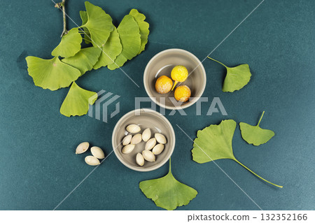 Alternative medicine plant, Ginkgo biloba. Alternative medicine plant, Ginkgo biloba. 132352166