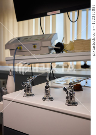 Dental Instruments and Aesthetic Within a Modern and Welcoming Clinic Environment 132353085