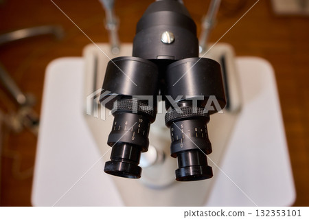 Advanced Optical Microscope Utilized Within a Laboratory Environment for Various Purposes 132353101