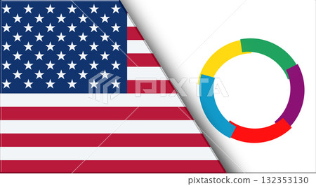 Flags of USA and Francophonie. United States and Francophonie flags Flags of USA and Francophonie. United States and Francophonie flags 132353130