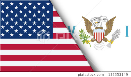 Flags of United States and Virgin Islands. United States Virgin Islands Flags of United States and Virgin Islands. United States Virgin Islands 132353149