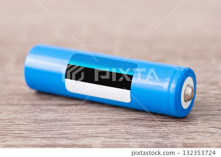 Rechargeable li-ion battery with flag of Estonia. Production of lithium batteries in Estonia Rechargeable li-ion battery with flag of Estonia. Production of lithium batteries in Estonia 132353724