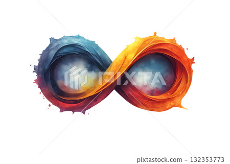 Artistic interpretation of the infinity symbol Artistic interpretation of the infinity symbol 132353773