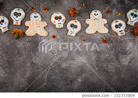 Mexican Halloween Dia de los Muertos cookies Mexican Halloween Dia de los Muertos cookies 132353809