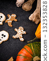 Halloween scary gingerbread cookies for party 132353828