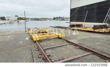 A rural fishing village - Boat depot trolley rail 132353996