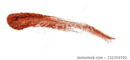 Scattered eye shadow sample swatch on white background 132354592