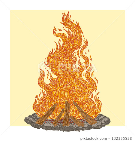 vector illustration of fire symbol vector illustration of fire symbol 132355538