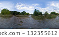 360 degree panorama of a river along a forested area and a country path. HDRI seamless spherical 360-degree panorama of river along a forested area 132355612