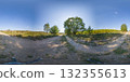 360 degree panorama of a country sandy path between fields. HDRI seamless spherical 360-degree panorama of sandy path 132355613