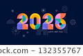 Colorful geometric New Year 2026 banner 132355767