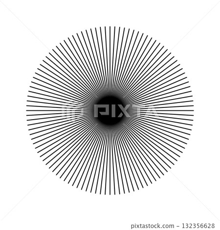 Star sun rays or burst. Circulars lines beams. Spokes grid with radiating stripes. Round radial radiation lines. Abstract geometric round shape vector pattern. Star sun rays or burst. Circulars lines beams. Spokes grid with radiating stripes. Round radial radiation lines. Abstract geometric round shape vector pattern. 132356628