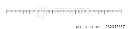 Ruler scale 20 centimeters without numbers. Template of measuring chart with 200 mm. Length measurement height, distance, math. 132356637