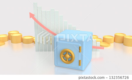 The Safe deposit box for Earn or Business concept 3d Rendering. The Safe deposit box for Earn or Business concept 3d Rendering. 132356726