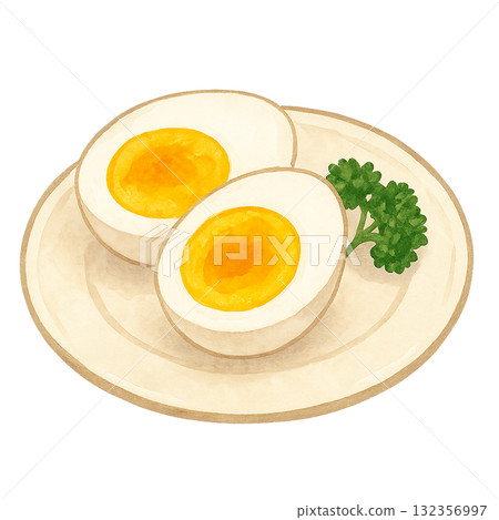煮雞蛋的插圖。 132356997
