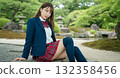 Japanese garden/Woman 132358456