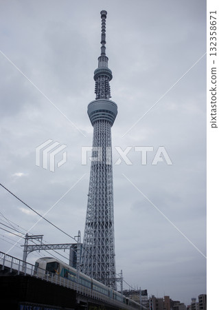 Overlooking the Sky Tree from Ten Bridge Overlooking the Sky Tree from Ten Bridge 132358671