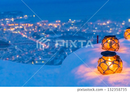 Otaru snow light path Otaru snow light path 132358735