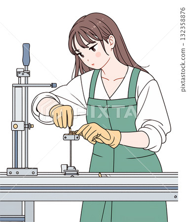 生產現場的女孩 132358876