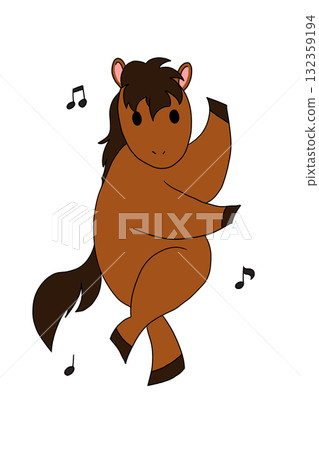 Horse dancing to music 132359194