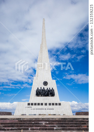 Commemorative obelisk that represents the Battle of Ayacucho in the Pampa de la Quinoa. 132359225