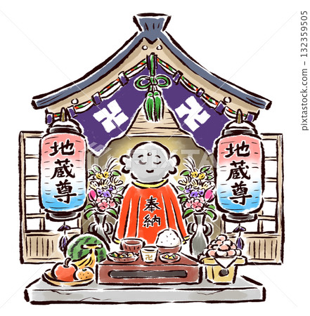 地藏本社：用燈籠裝飾的地藏神社 132359505