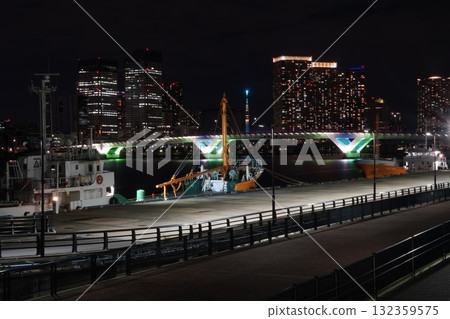 Toyosu Gururi Park at night Toyosu Gururi Park at night 132359575
