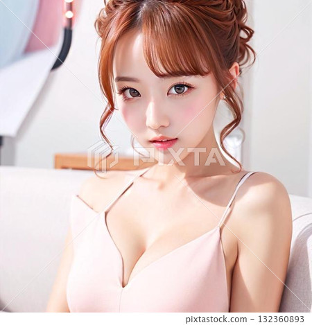 年輕女子的美麗形象 132360893