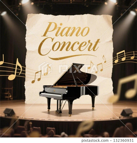 三角鋼琴海報 132360931