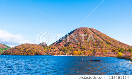 Mount Haruna, Lake Haruna, and Mount Haruna Fuji (Autumn) Mount Haruna, Lake Haruna, and Mount Haruna Fuji (Autumn) 132361124