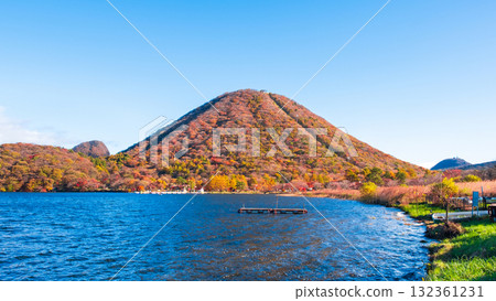 Mount Haruna, Lake Haruna, and Mount Haruna Fuji (Autumn) 132361231