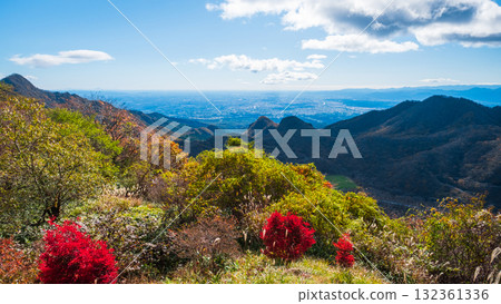 秋季的春名山：從春名富士山眺望高崎 132361336