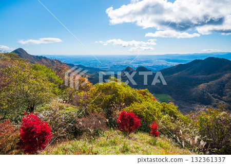 Mount Haruna in autumn: View of Takasaki from Mount Haruna Fuji 132361337