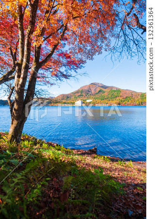 Mount Haruna, Lake Haruna, and Mount Kamikabe (Autumn) Mount Haruna, Lake Haruna, and Mount Kamikabe (Autumn) 132361364