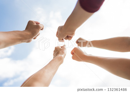 fist pump, cheering, hand 132361486