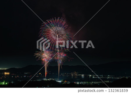 Scenes from the Mikkabi Fireworks Festival in Hamamatsu City (Shizuoka Prefecture) 132361839