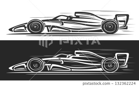 Vector logo for F1 Racing Car Vector logo for F1 Racing Car 132362224