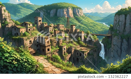 Game background: Ruins of an ancient civilization, formerly a mining site 132362227