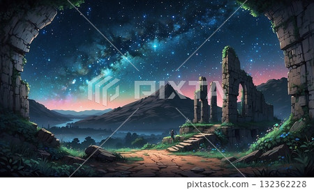 Game background: Ruins of an ancient civilization, formerly a mining site Game background: Ruins of an ancient civilization, formerly a mining site 132362228