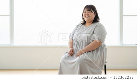 Chubby person portrait 132362252