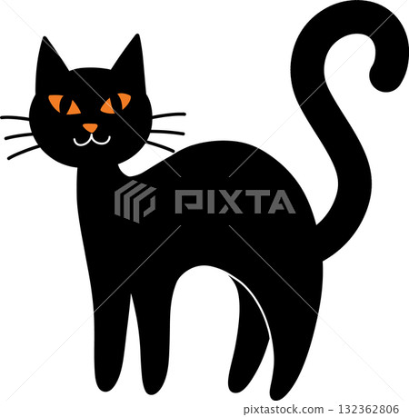 black cat with black eyes 132362806