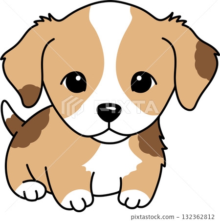 cute puppy illustration cute puppy illustration 132362812