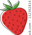 strawberry fruit isolated 132362814