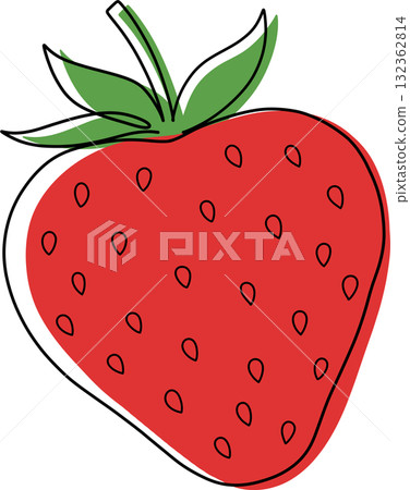 strawberry fruit isolated strawberry fruit isolated 132362814