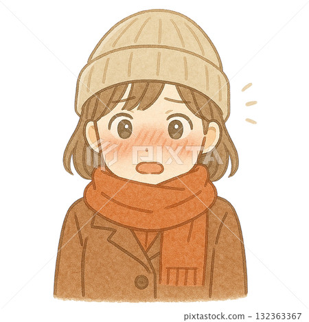 [人物] 一位身穿驚艷外套的女性插圖 132363367