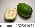 Cut winter melon placed on a white background 132364031